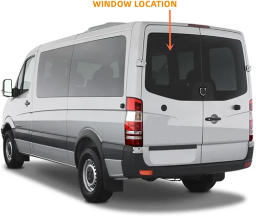 Vista 2 de Reemplazo de privacidad para ventana trasera del conductor/izquierda para Dodge Sprinter 2007-2010/Freightliner Sprinter 2007-2018/Mercedes Benz