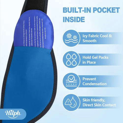 Vista 9 de Hilph Paquete de hielo facial Wisdom Teech, envoltura para la cabeza para cirugía oral facial, alivio del dolor para ATM, envoltura de hielo