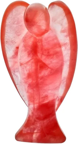 Vista 6 de SUNYIK, estatua de bolsillo de ángel guardián esculpida a mano, curación Reiki espiritual, figura esculpida., piedra ojo de tigre, Tiger's Eye
