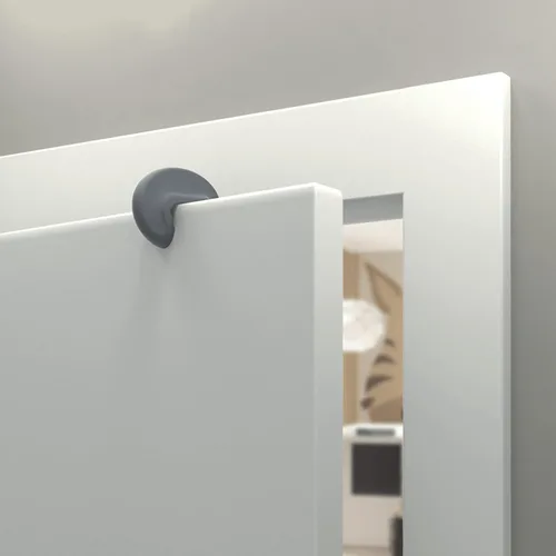 Vista 5 de Qdos Protector de seguridad para dedos Gris Garantizado que no se comprimirá ni se cae como otros productos – Protege los dedos de puertas