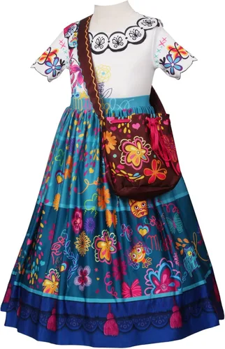 Vista 3 de Vestido de princesa para niñas vestido de baile con accesorios para Halloween disfraz de cosplay