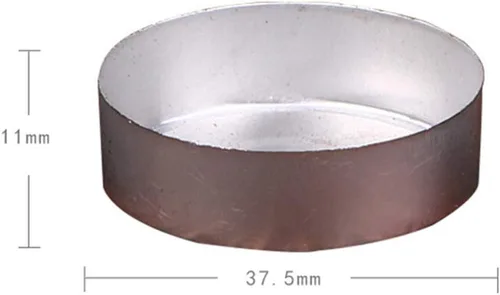 Vista 2 de SUPVOX 200 piezas de aluminio para té, latas de luz de té, envases vacíos para fabricación de velas (plateado)