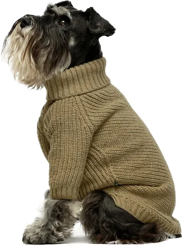 Vista 10 de Fitwarm Suéter de cuello alto para perro, abrigo térmico de punto para mascotas, ropa de invierno para perros pequeños, ropa de gato, negro, XS