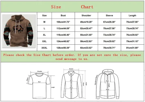 Vista 3 de Hoodie Graphic for Men Cotton Long Sleeve Midweight Tops with Hood Stretch Fashion Athletic Pullover