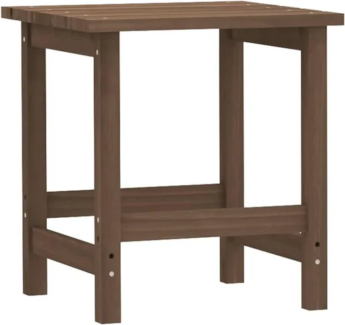 Vista 8 de Garden Adirondack Chair, Brown Solid Fir Wood, 27.4x34.1x35.2 in, Ergonomic Outdoor Patio Furniture Set with Matching Table, Varnished