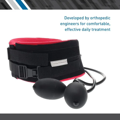 Vista 3 de Body Sport TracCollar Dispositivo de tracción cervical para cuello, pequeño/mediano, se adapta a tamaños de cuello de 14 a 16 pulgadas, liberación