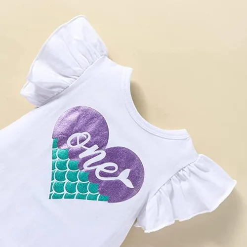 Vista 2 de Conjunto de mameluco para bebé recién nacido, falda tutú + diadema