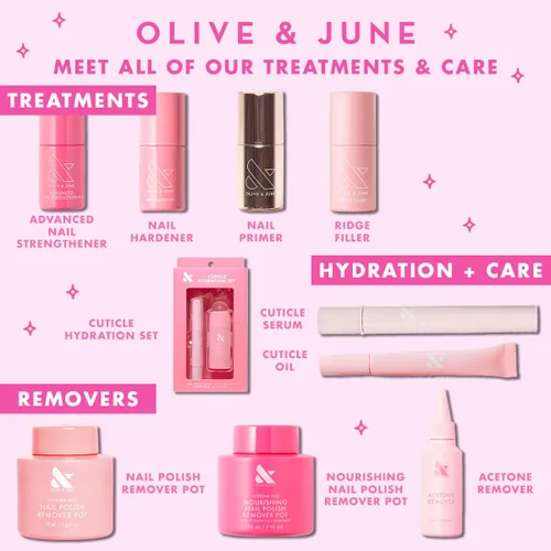 Vista 6 de Olive & June Fortalecedor de uñas Sana y acondiciona uñas débiles y quebradizas Hasta un 77% de aumento en la fuerza Previene la descamación