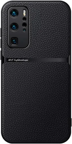 Vista 9 de Kepuch Silklike Caso Para Huawei P40 Pro - Cubierta De Parachoques Placa De Metal Incorporada Para Huawei P40 Pro - Gris