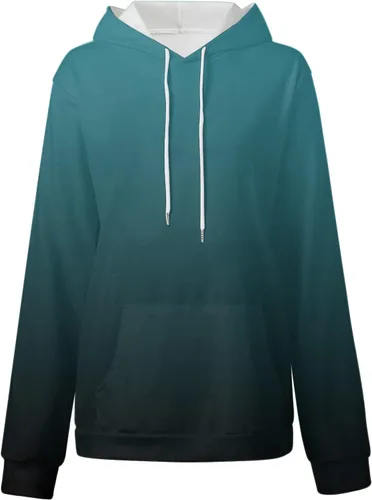 Vista 2 de Chaqueta de dormir para mujer, casual, con bolsillo, de manga larga, a la moda, sudadera con capucha