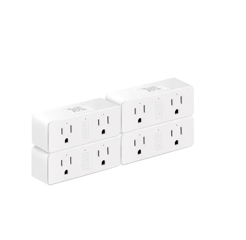 Vista 10 de Enchufe inteligente Matter Dual, funciona con Apple Home, Siri, Alexa, Google Home, SmartThings, toma inteligente 15A/1800W Max, automatización