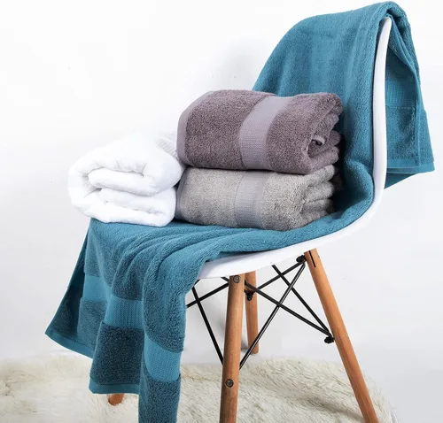 Vista 5 de Toallas de baño grandes para cuerpo, sensibles, para adultos, niños, bebés, hotel, spa, gimnasio, súper suaves, altamente absorbentes, toallas