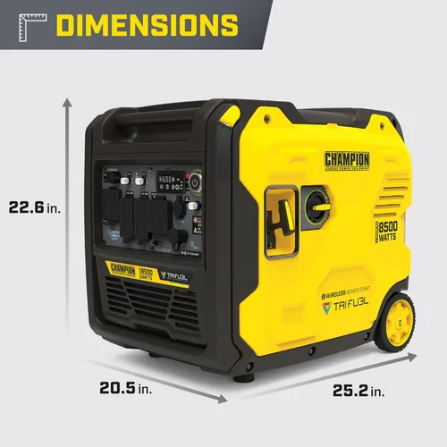 Vista 7 de Champion - Generador inversor portátil de 8500 vatios de arranque remoto