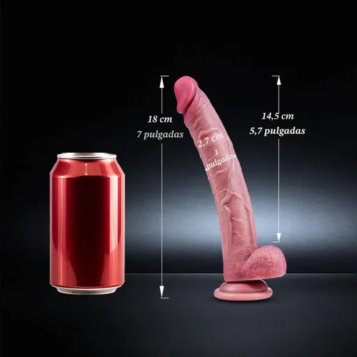 Vista 4 de Consolador Realista de Silicona de 7 Pulgadas para Principiantes Ultra Delgado y Fino con Ventosa, Consolador Anal de Pene Suave Pequeño y Lindo