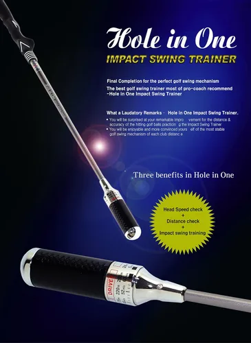 Vista 7 de Hole in One: Entrenador de swing de golf patentado para distancia, ritmo, tempo, precisión y calentamiento