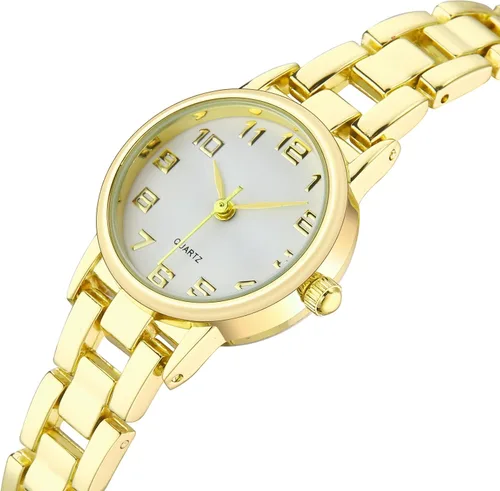 Vista 2 de IBSO Relojes de mujer Relojes de pulsera de cuarzo para mujer, reloj de pulsera impermeable Relogio Feminino 0015 oro