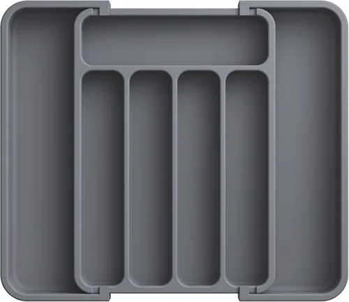 Vista 10 de Aujen Organizador de cubiertos – Organizador de cajones de cocina expandible, organizador de utensilios ajustable, bandeja de cubiertos