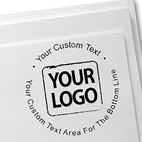 Vista 6 de Logotipo personalizado de sello de goma de madera personalizado (1.2'')