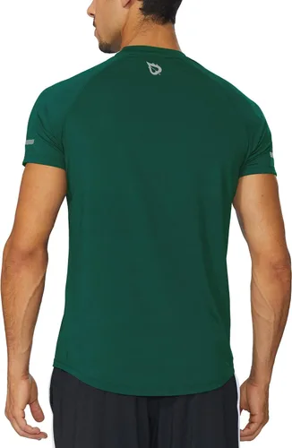 Vista 2 de Baleaf Camisetas de correr para hombre, de manga corta, atléticas, de secado rápido