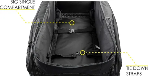 Vista 5 de Cressi Strong Capacity Roller Luggage Bag with Backpack Straps - Moby 5 designed in Italy