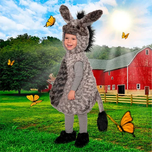 Vista 5 de UNDERWRAPS Disfraz de bebé de burro, disfraz de Halloween de bebé de burro para niños pequeños