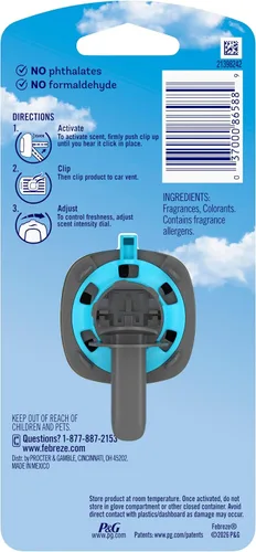 Vista 9 de Febreze Ambientador para automóvil, clip de ventilación de automóvil y eliminador de olores, aroma Gain Original, 8
