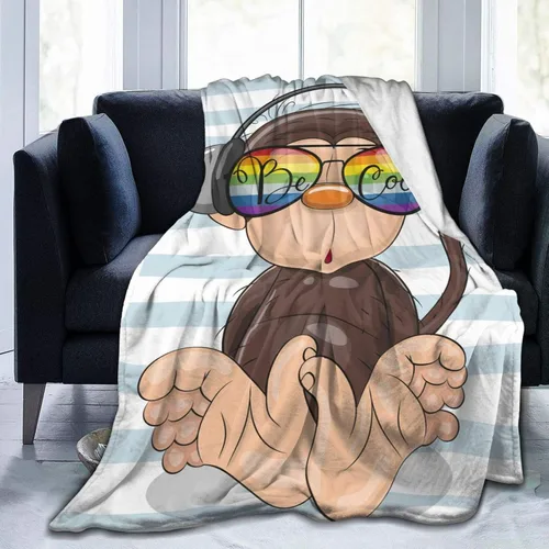 Vista 12 de Dujiea Manta de franela colorida con diseño de cachorros de perro carlino divertido de 40 x 50 pulgadas, manta súper suave y ligera para sofá