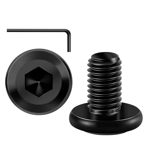Vista 67 de Mywish M5 x 8mm 20 piezas de tornillos de cabeza plana con rosca hexagonal, pernos de acero inoxidable 304 para muebles con rosca completa, óxido
