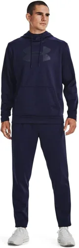 Vista 4 de Under Armour Sudadera con capucha de vellón ArmourFleece con logotipo grande para hombre