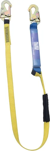 Vista 3 de Palmer Safety L112111 Cordón de Seguridad de Protección contra Caídas - Doble Pierna con Gancho para Varilla Corrugada, Amortiguador de Impacto