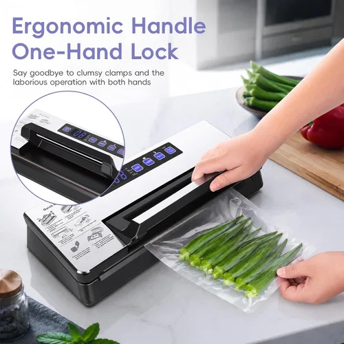 Vista 4 de Vacuum Sealer Machine, 9-in-1 Automatic Food Sealer with Built-in Cutter