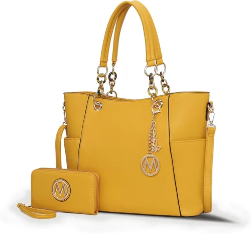 Vista 44 de MKF Collection - Juego de bolsa de mano para mujer, con cartera y asa superior, de piel vegana