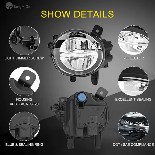 Vista 4 de TangMiGe Luces antiniebla para BMW (F30 F32 F33 F36, 230i 320i 328d 328i 330e 330i 335i 340i 428i 430i 435i 440i, 2 3 4 Series), 2012-2020, repuesto