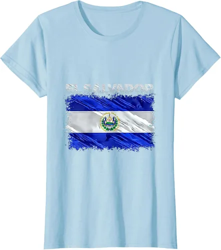 Vista 25 de Camiseta El Salvador, Negro