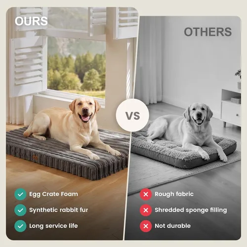 Vista 7 de COZY KISS Cama ortopédica lavable para perros para cachorros y gatos Gris