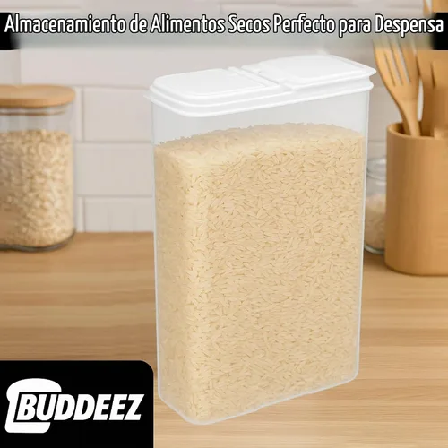 Vista 5 de Buddeez Contenedor de cereales multiusos – Contenedor de almacenamiento de cereales de 4 cuartos de galón, recipiente grande para cereales