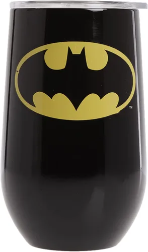 Vista 3 de Spoontiques Vaso de acero inoxidable con logotipo de Batman, 16 onzas