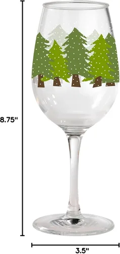 Vista 2 de Merritt Copas de vino acrílicas Midnight Snow, sin BPA, juego de 4