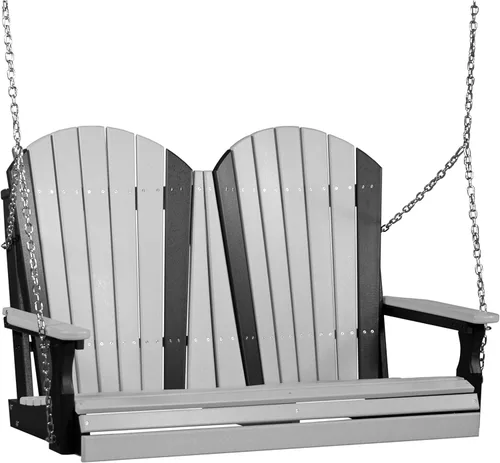 Vista 29 de LuxCraft Columpio Adirondack de 4' - Disponible en 22 colores Caoba antigua