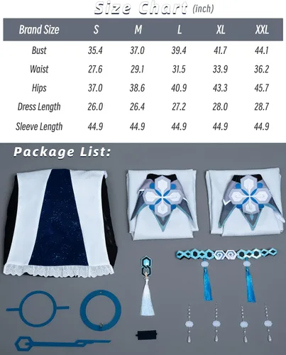 Vista 6 de NSPSTT Genshin Cosplay Navia Cosplay Vestido Genshin Impact Disfraz