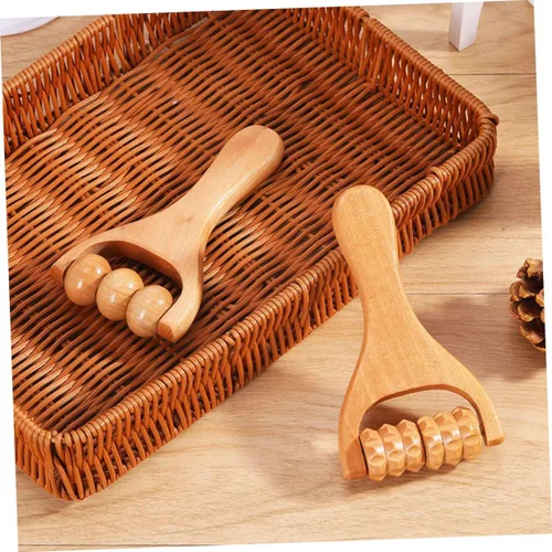 Vista 5 de 1 Unidades Rodillo Facial Cuerpo Er Auto Pierna Brazo Alivio de la Mano Pie Ers Masaje Masaje de Tejidos Masaje Mujeres Cuello Cara DIY Madera