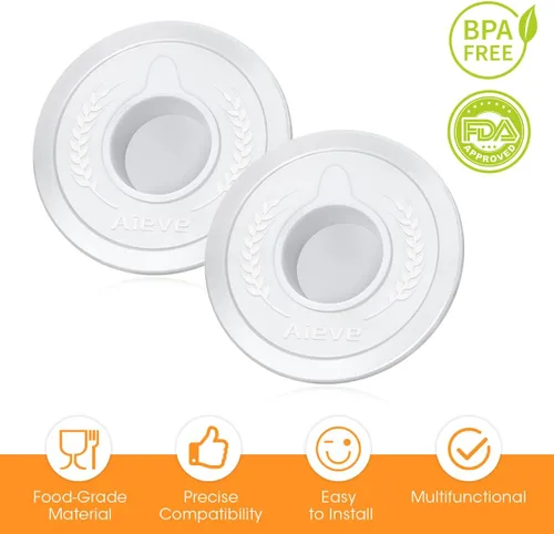 Vista 4 de AIEVE Fundas para tazones para mezclador, tapas protectoras de salpicaduras para mezclador KitchenAid de 4.5 a 5 cuartos de galón (2 unidades)