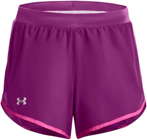 Vista 45 de Under Armour Women's Fly by 2.0 Running Shorts (027) negro / azul glaciar / reflectante