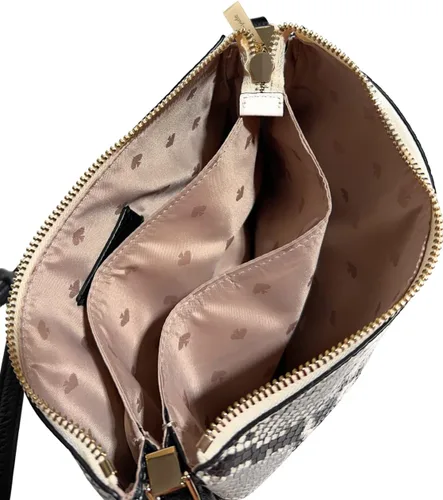 Vista 5 de Kate Spade New York Bandolera Triple Fuelle (Pergamino multi), Negro