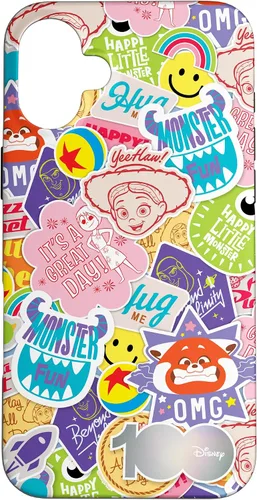 Vista 22 de Funda para iPhone 16 Disney 100 Pixar Happy Faces and Happy Stickers D100