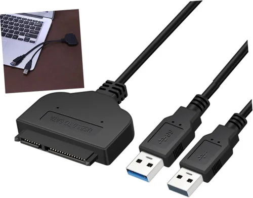 Vista 4 de Mikikit 2 unids 2 1 3.0 adaptador de cable adaptador de disco duro externo para 2.5 pulgadas convertidor de transferencia de datos universal