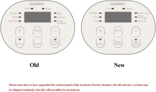 Vista 2 de Joydeem Vaporizador eléctrico de alimentos para cocinar, vaporizadores de verduras y alimentos de acero inoxidable de 2 niveles, gran capacidad