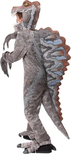 Vista 3 de Disfraz de dinosaurio de espinosaurio infantil Gris