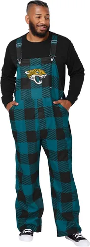 Vista 20 de FOCO NFL mens Nfl Team Logo Plaid Bib Overalls