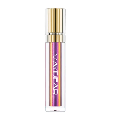 Vista 2 de Maydear Lápiz labial camaleón, color rosa de alta pigmentación para mujer, brillo de labios metálico, cobertura completa, multicromo, maquillaje